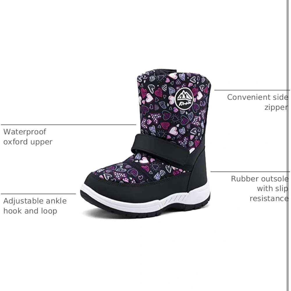 K KomForme Boys Girls Snow Boots Waterproof Winter Outdoor Boots 12 /637